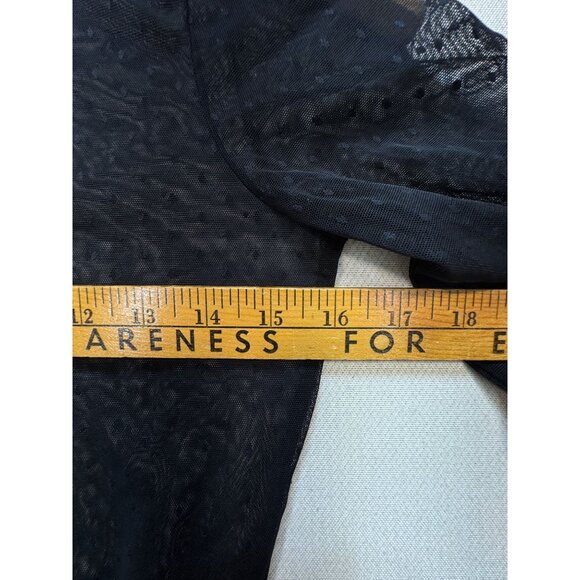 NWT La Senza Womens Long Sleeve Sheer Bodysuit Size S Black Swiss Dots Summer - Picture 9 of 13